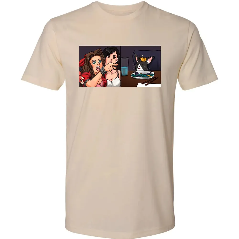Aerith Yelling At Cat Premium Unisex T-shirt - 13