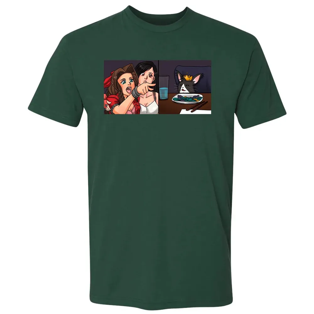 Aerith Yelling At Cat Premium Unisex T-shirt - 12