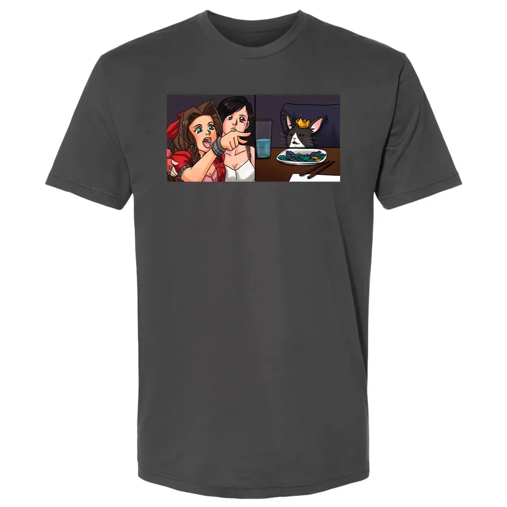 Aerith Yelling At Cat Premium Unisex T-shirt - 8