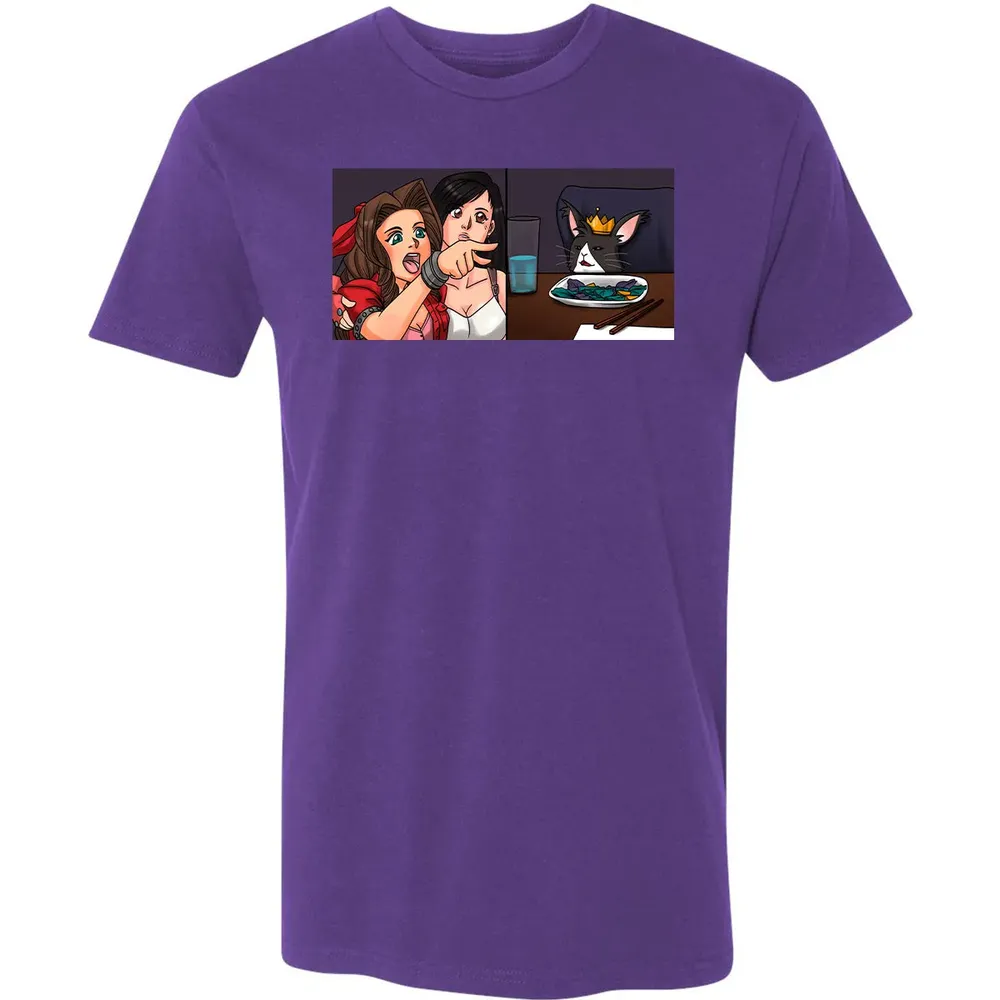 Aerith Yelling At Cat Premium Unisex T-shirt - 7