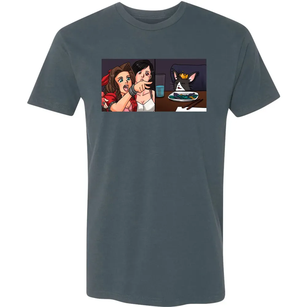 Aerith Yelling At Cat Premium Unisex T-shirt - 14