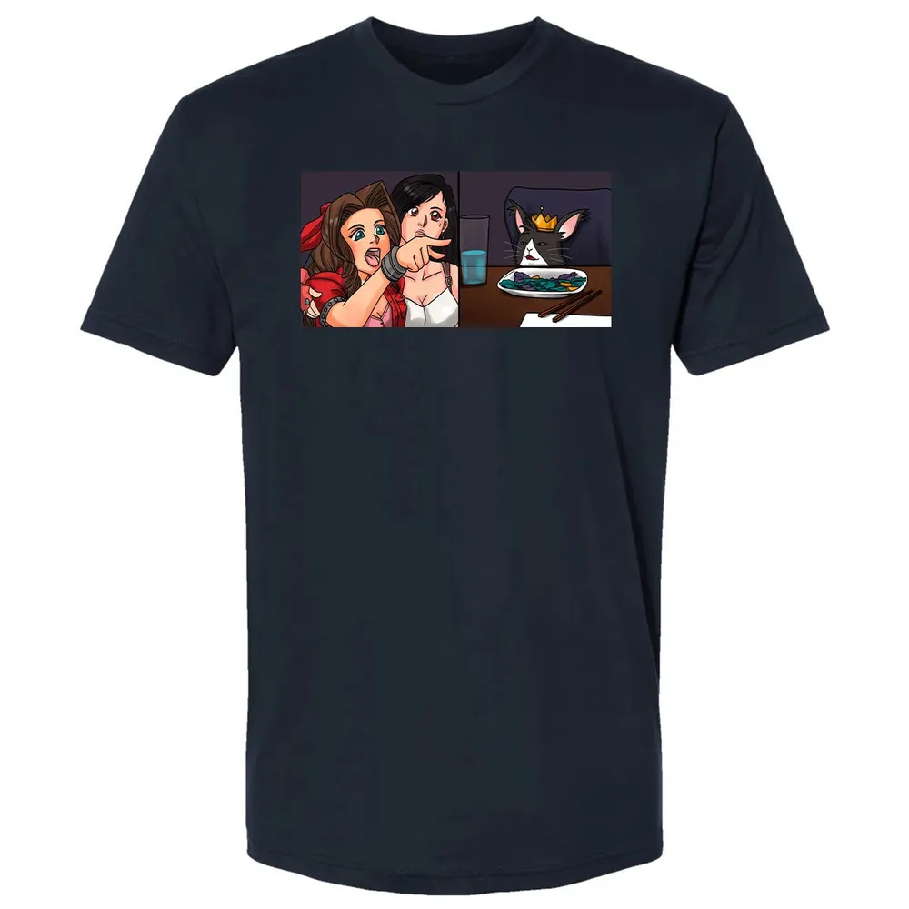 Aerith Yelling At Cat Premium Unisex T-shirt - 2
