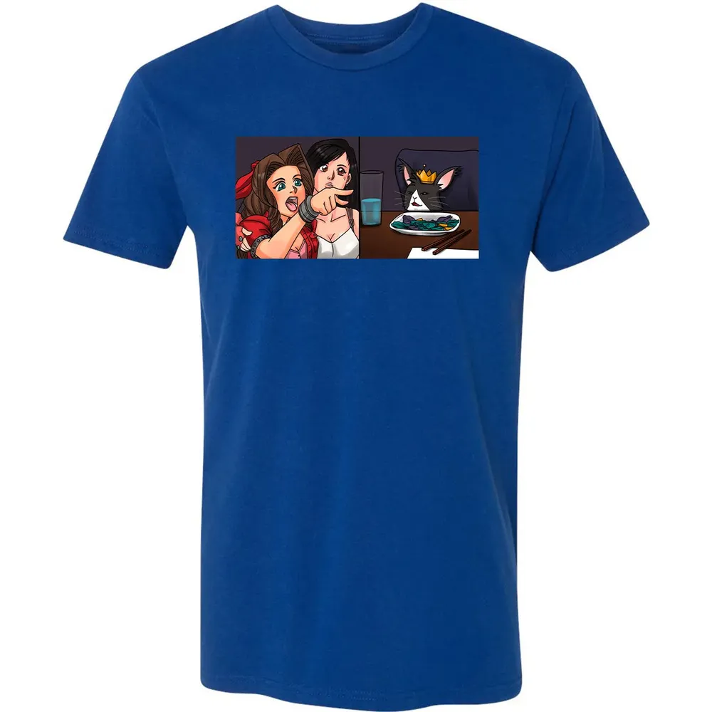 Aerith Yelling At Cat Premium Unisex T-shirt - 10
