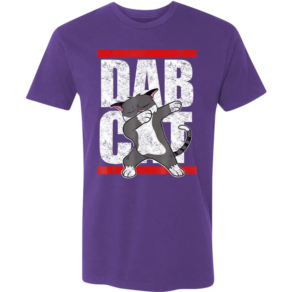 Dab Cat  Dabbing Kitty Feline Pet Distressed Premium Unisex T-shirt - 7
