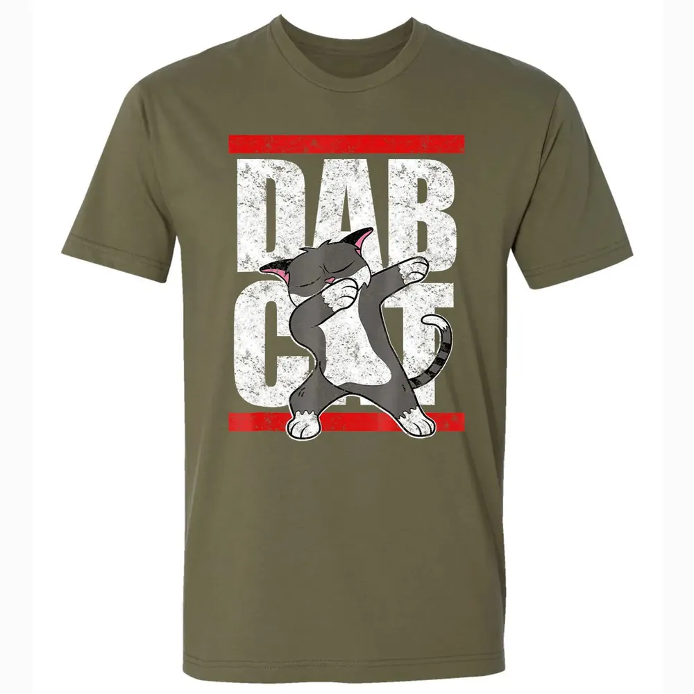 Dab Cat  Dabbing Kitty Feline Pet Distressed Premium Unisex T-shirt - 5