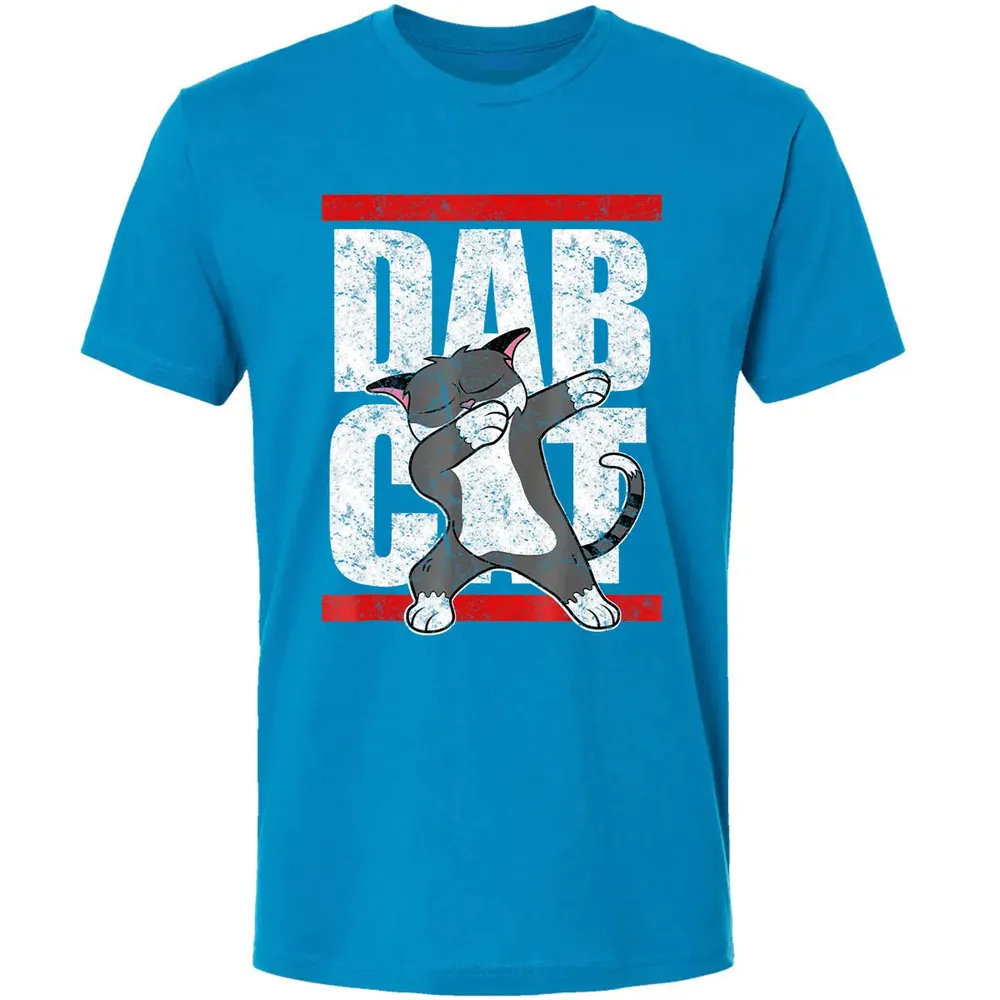 Dab Cat  Dabbing Kitty Feline Pet Distressed Premium Unisex T-shirt - 15