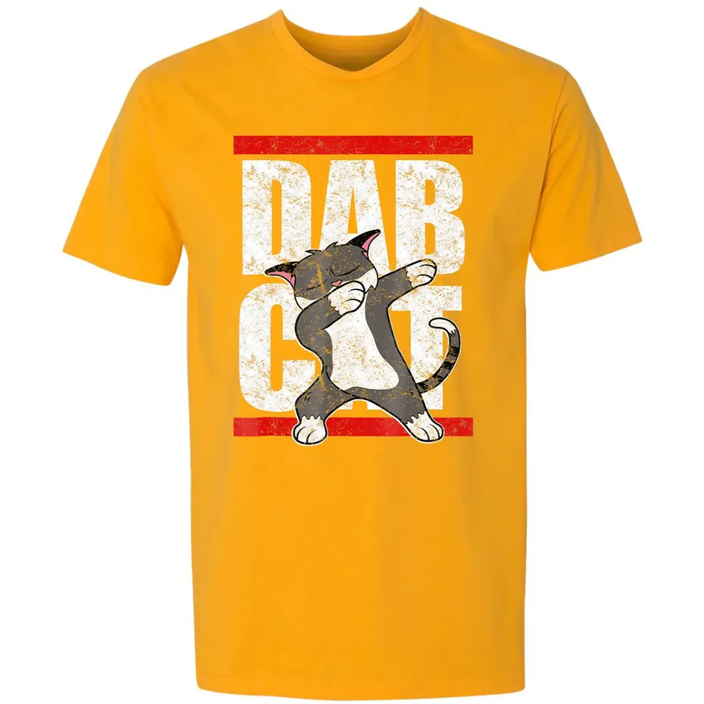 Dab Cat  Dabbing Kitty Feline Pet Distressed Premium Unisex T-shirt - 11