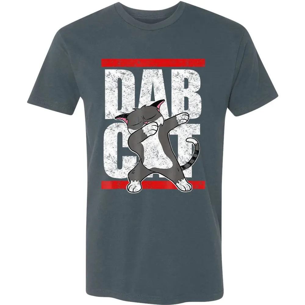 Dab Cat  Dabbing Kitty Feline Pet Distressed Premium Unisex T-shirt - 14