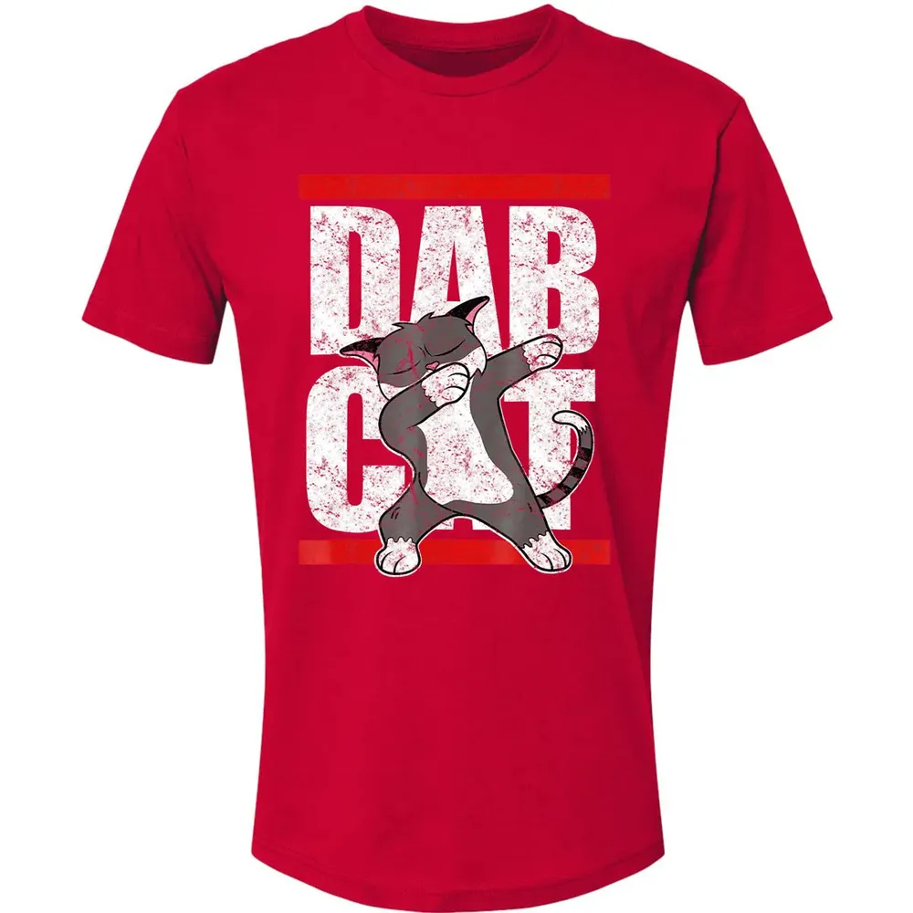Dab Cat  Dabbing Kitty Feline Pet Distressed Premium Unisex T-shirt - 6