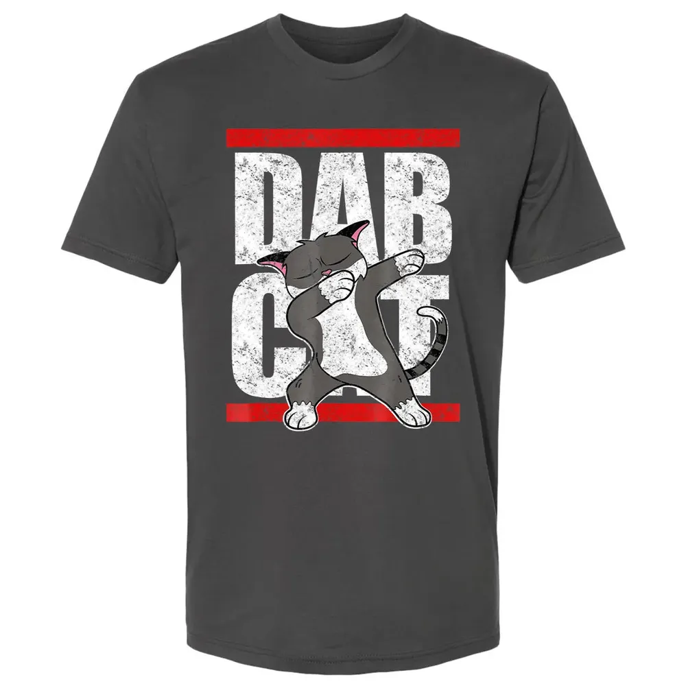Dab Cat  Dabbing Kitty Feline Pet Distressed Premium Unisex T-shirt - 8