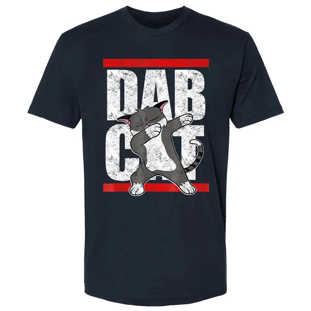 Dab Cat  Dabbing Kitty Feline Pet Distressed Premium Unisex T-shirt - 2