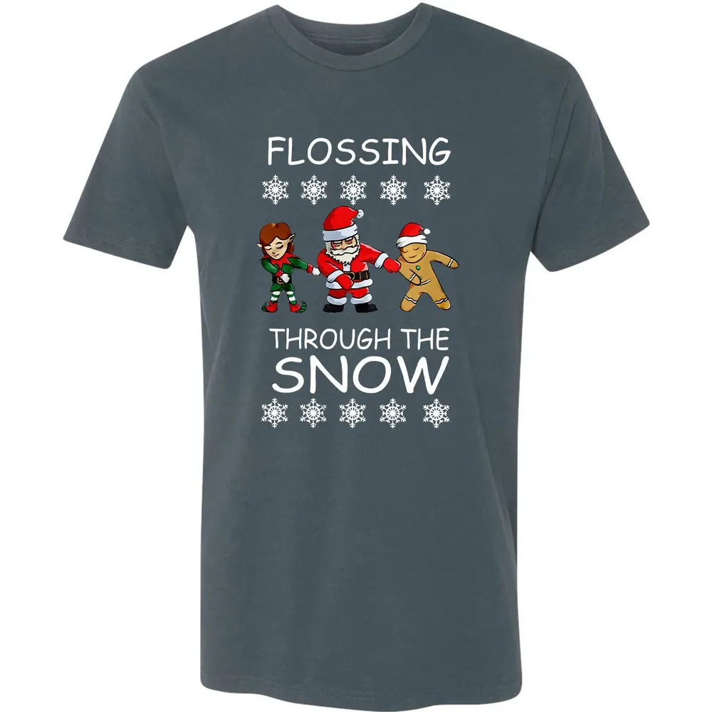 Floss through the snow Premium Unisex T-shirt - 14