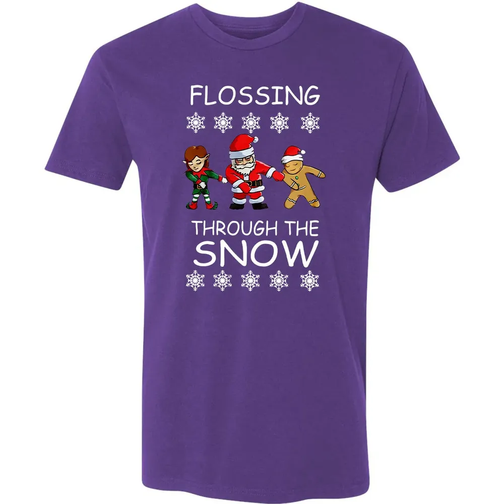 Floss through the snow Premium Unisex T-shirt - 7