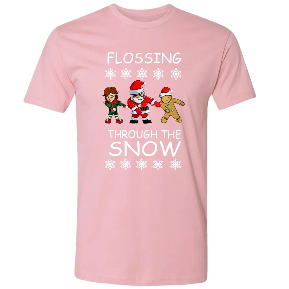 Floss through the snow Premium Unisex T-shirt - 3