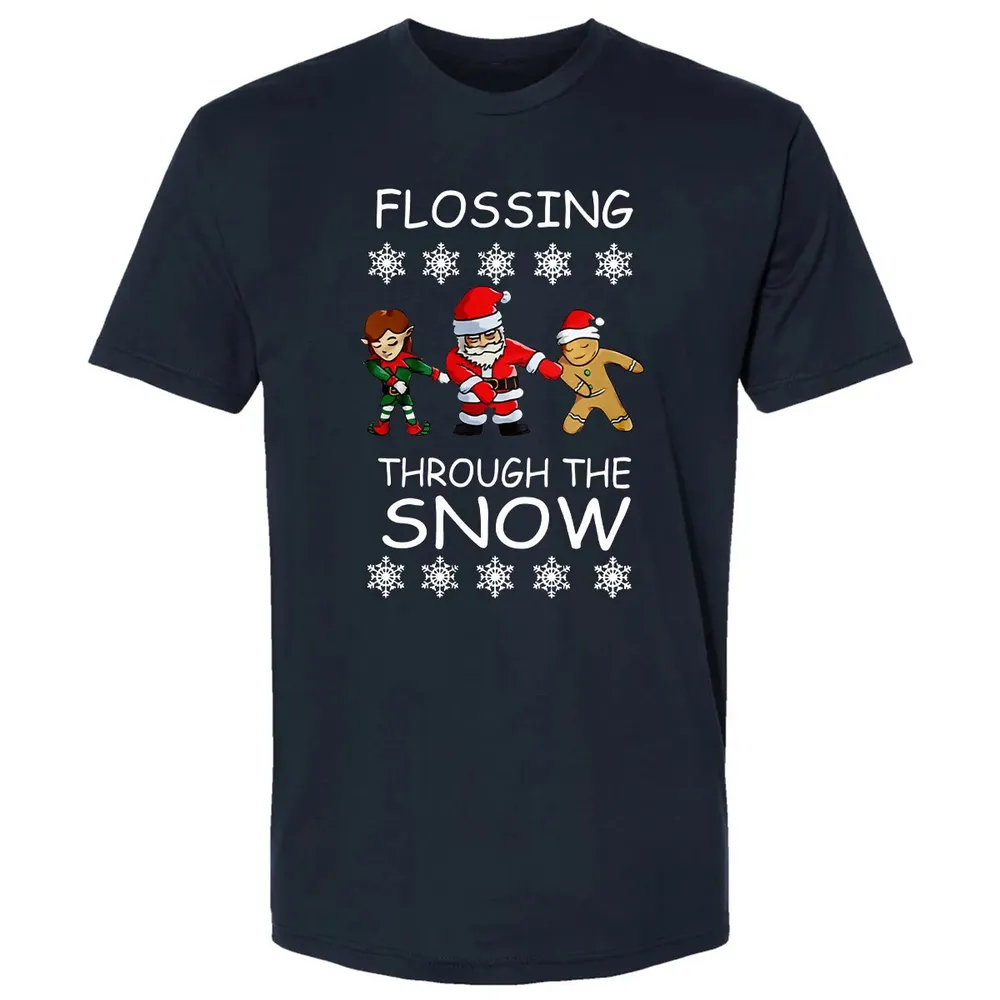 Floss through the snow Premium Unisex T-shirt - 2