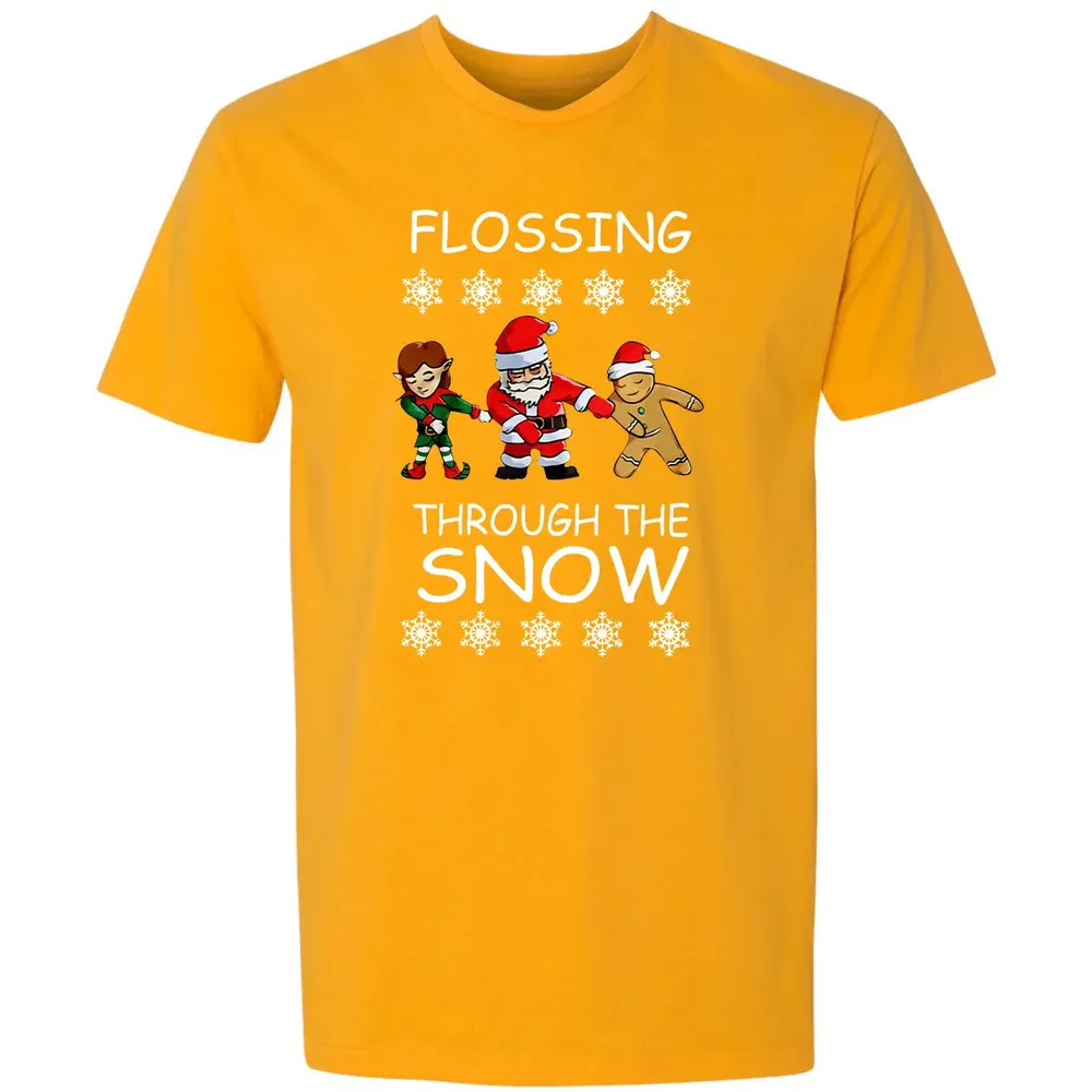 Floss through the snow Premium Unisex T-shirt - 11