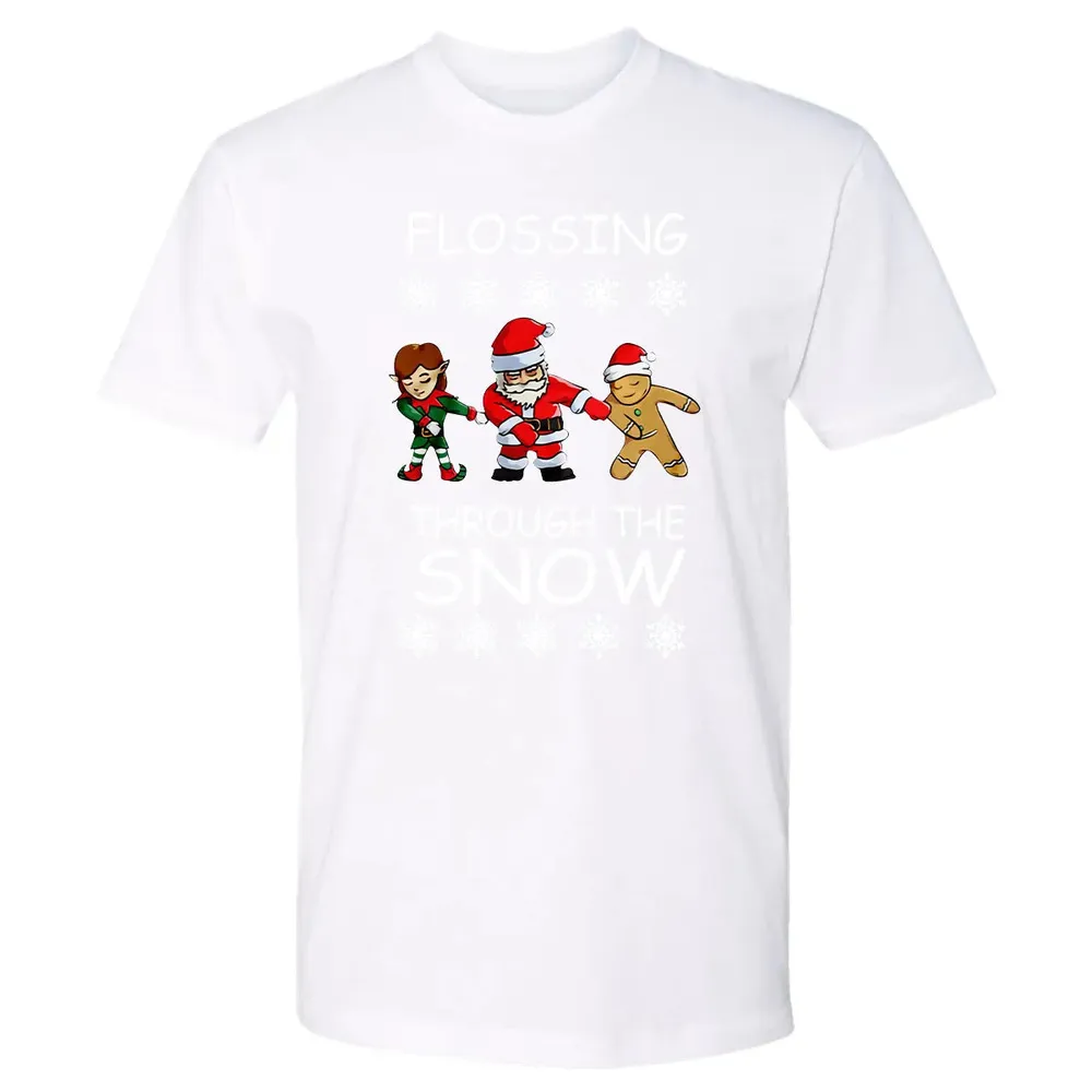 Floss through the snow Premium Unisex T-shirt - 4