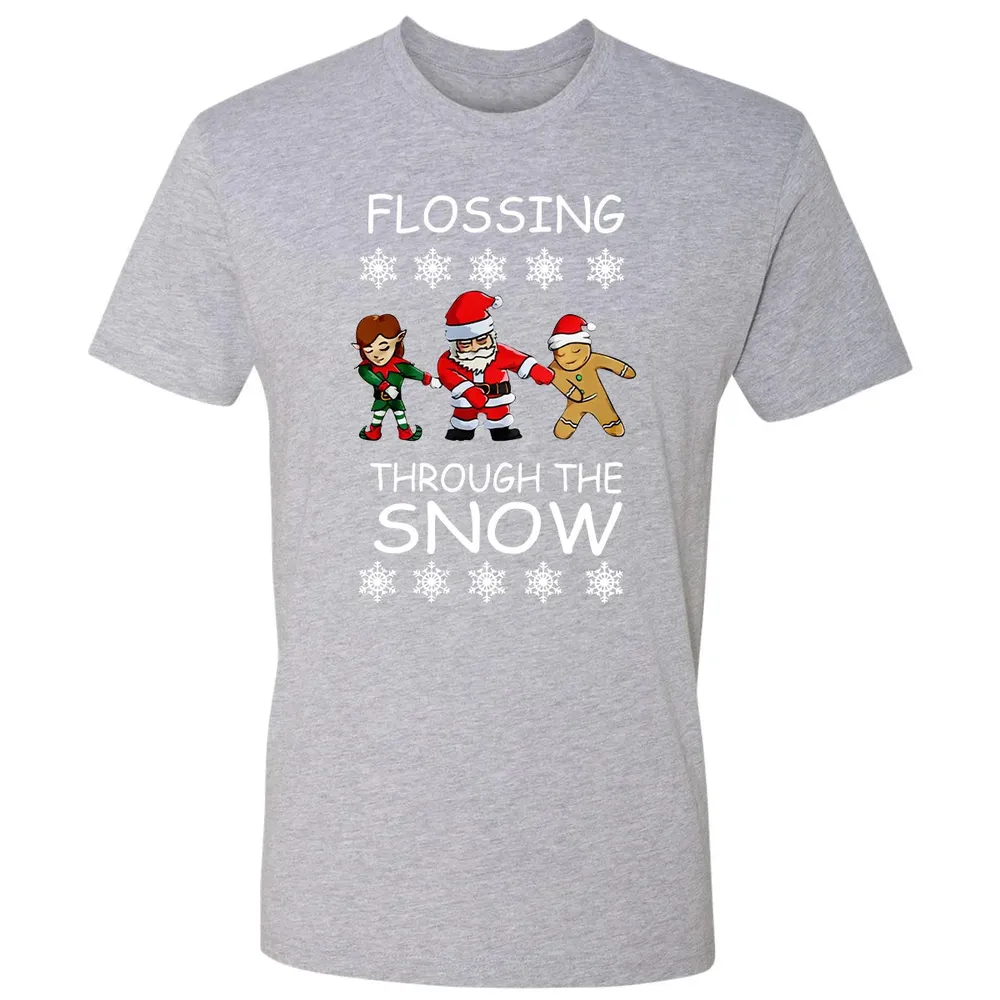 Floss through the snow Premium Unisex T-shirt - 9