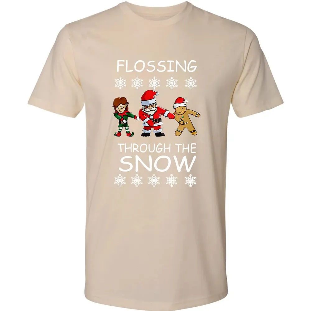 Floss through the snow Premium Unisex T-shirt - 13