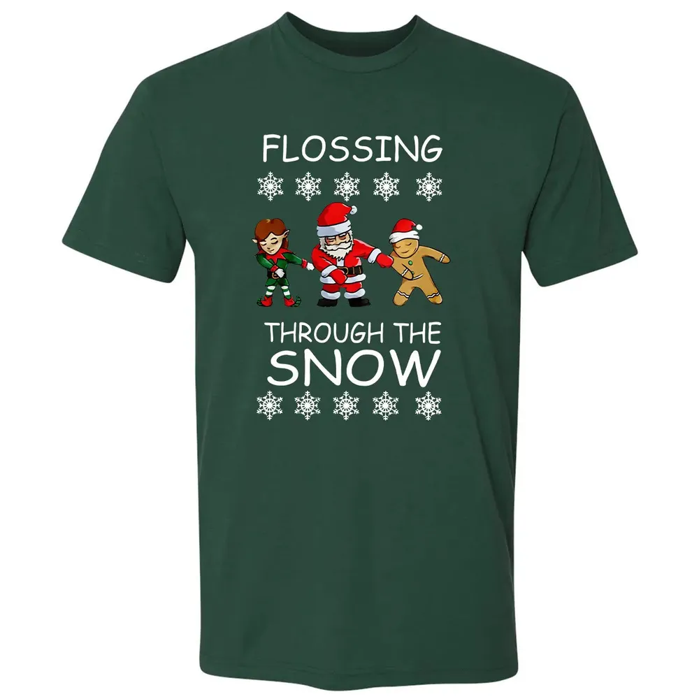 Floss through the snow Premium Unisex T-shirt - 12