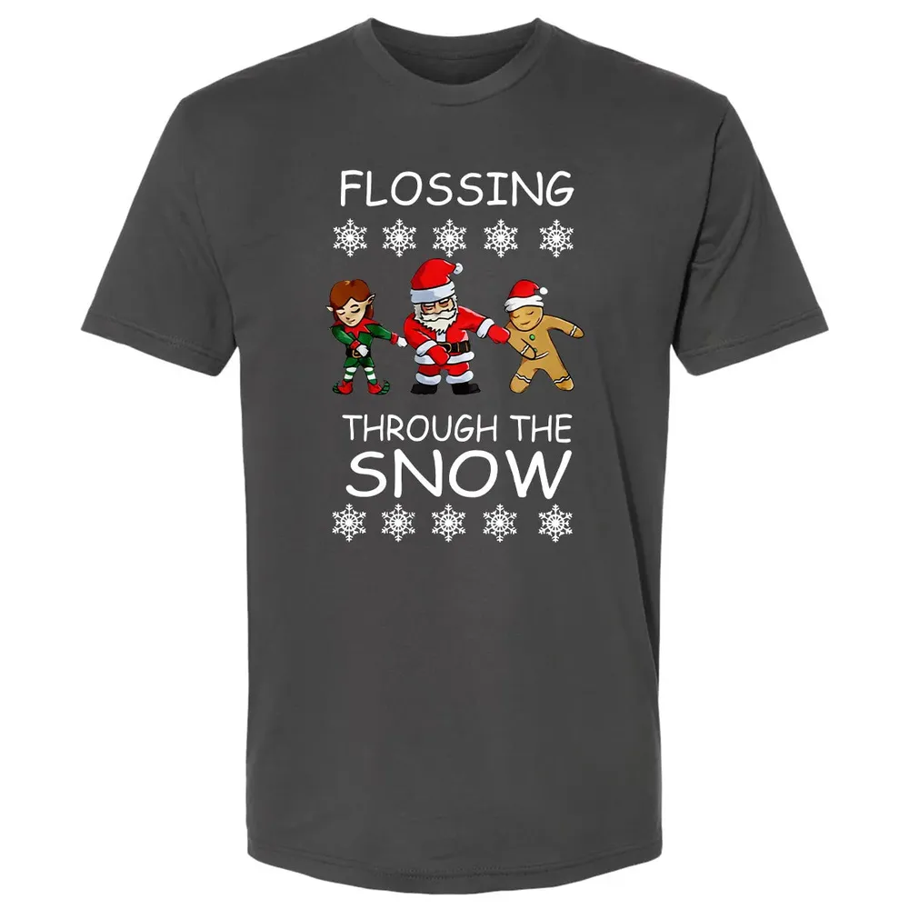 Floss through the snow Premium Unisex T-shirt - 8