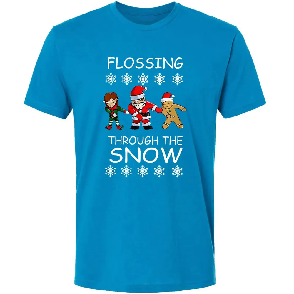 Floss through the snow Premium Unisex T-shirt - 15