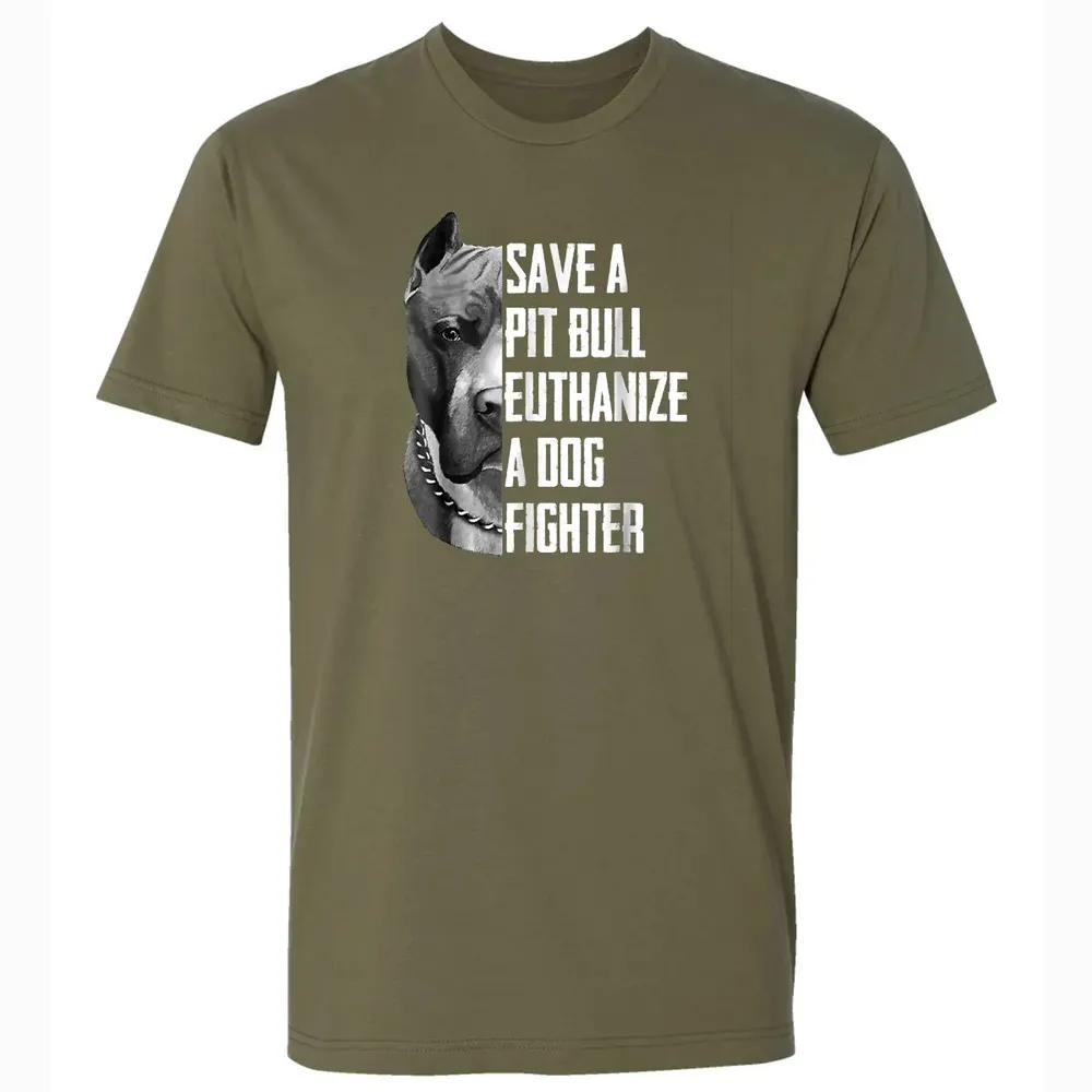 Save A Pitbull Euthanize A Dog Fighter  for Women Men Premium Unisex T-shirt - 5