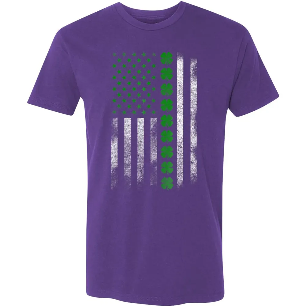 St. Patricks Day IRISH AMERICAN FLAG T- Premium Unisex T-shirt - 7