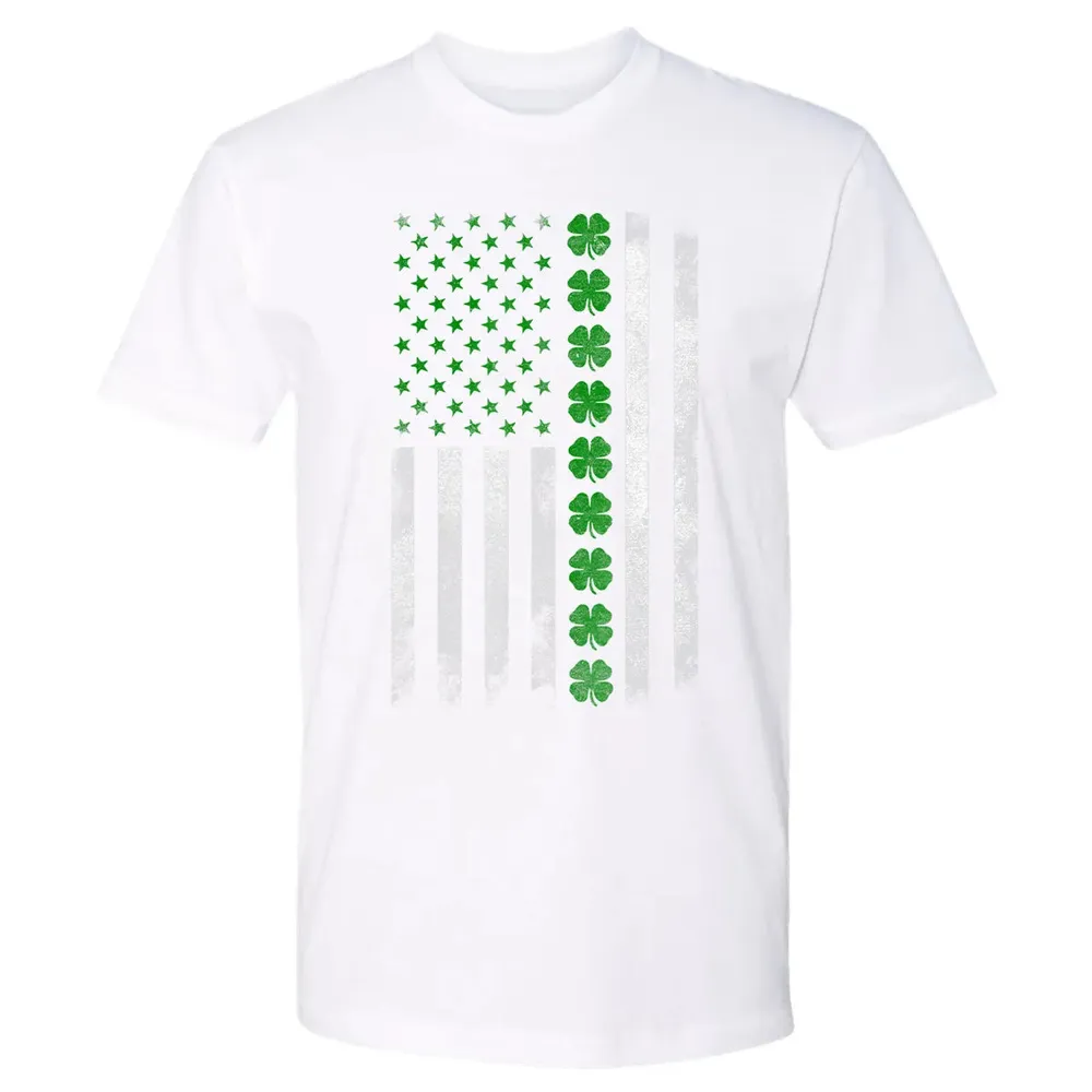 St. Patricks Day IRISH AMERICAN FLAG T- Premium Unisex T-shirt - 4