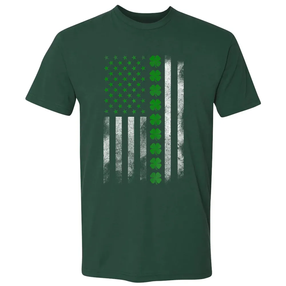 St. Patricks Day IRISH AMERICAN FLAG T- Premium Unisex T-shirt - 12