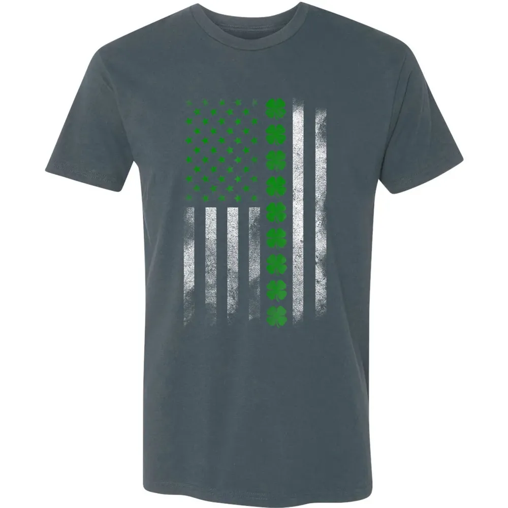 St. Patricks Day IRISH AMERICAN FLAG T- Premium Unisex T-shirt - 14