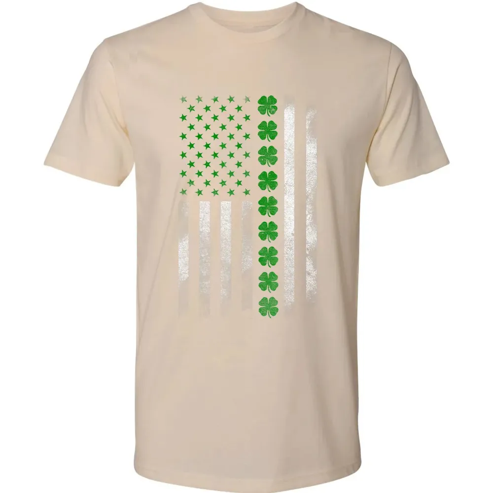 St. Patricks Day IRISH AMERICAN FLAG T- Premium Unisex T-shirt - 13