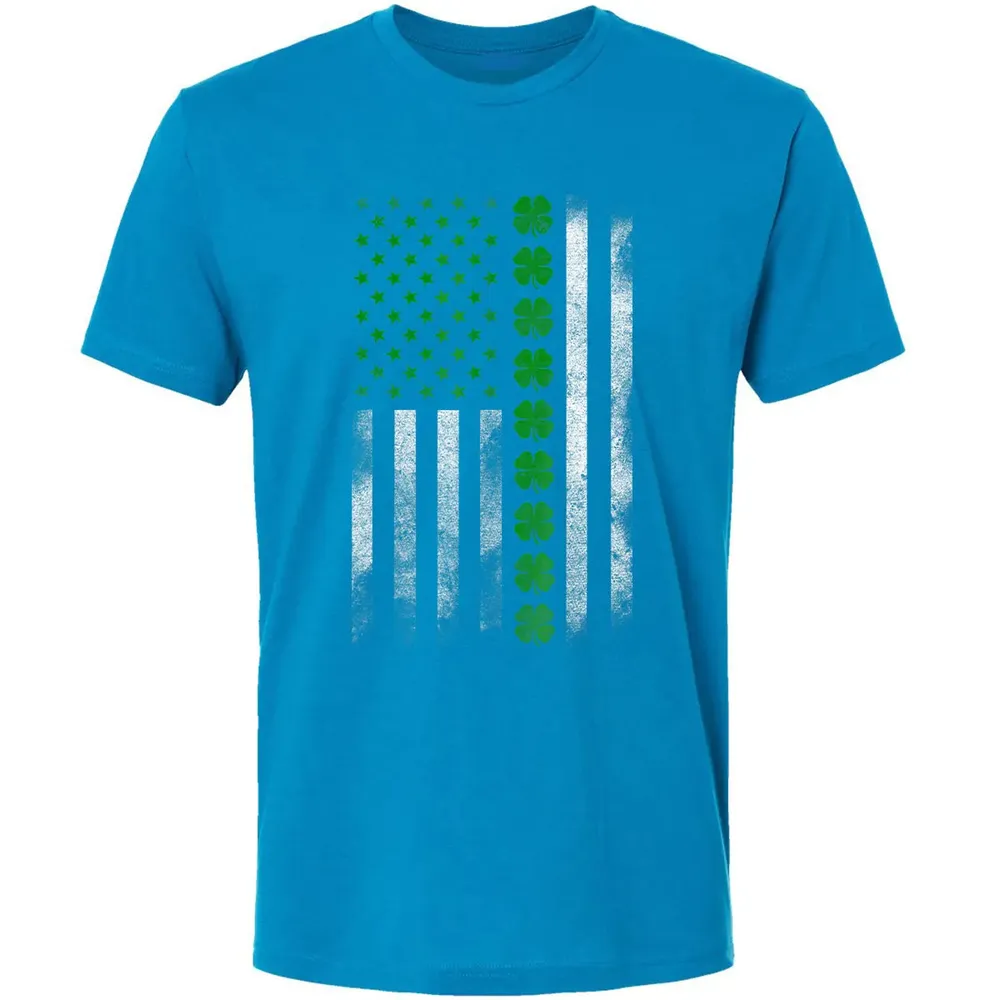 St. Patricks Day IRISH AMERICAN FLAG T- Premium Unisex T-shirt - 15