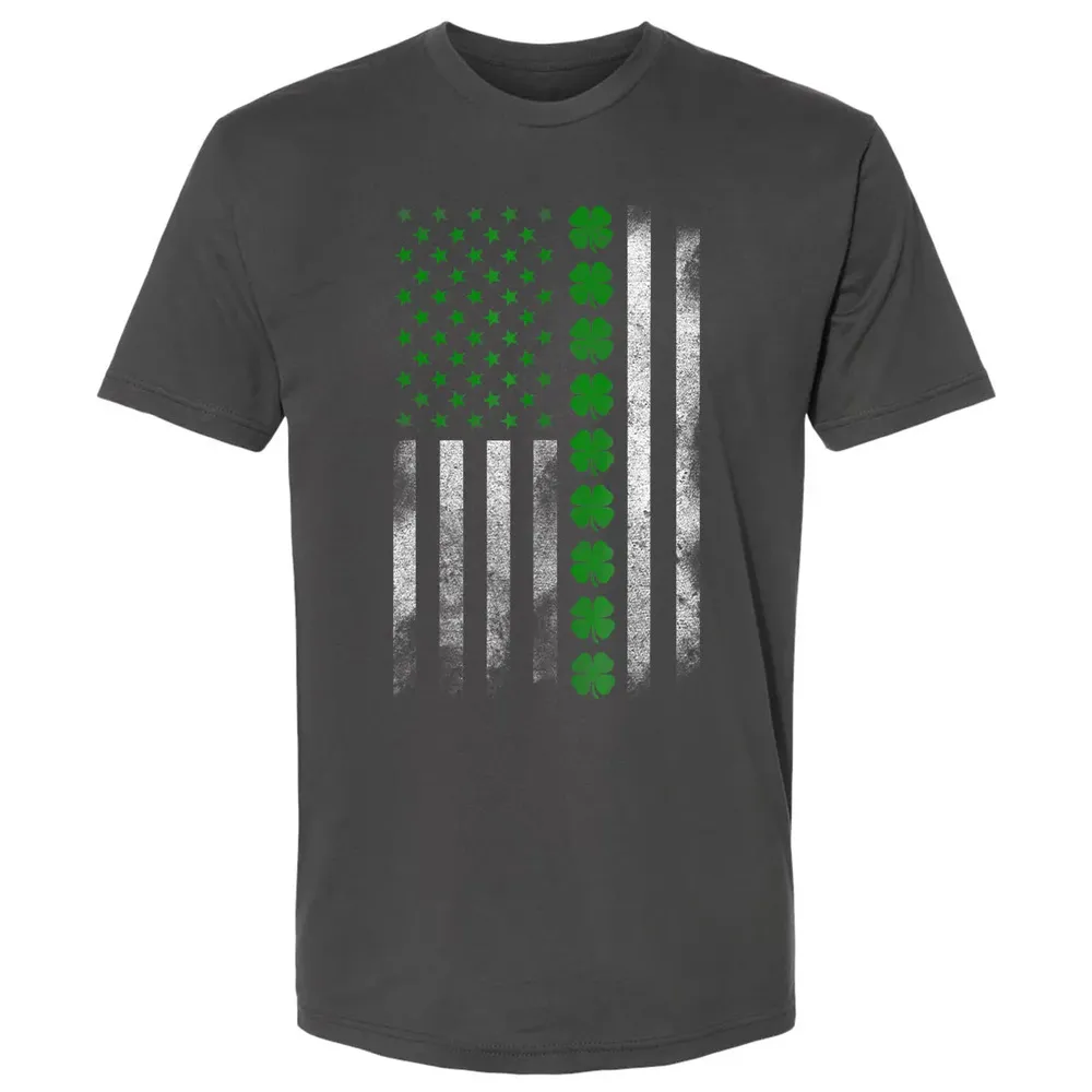 St. Patricks Day IRISH AMERICAN FLAG T- Premium Unisex T-shirt - 8