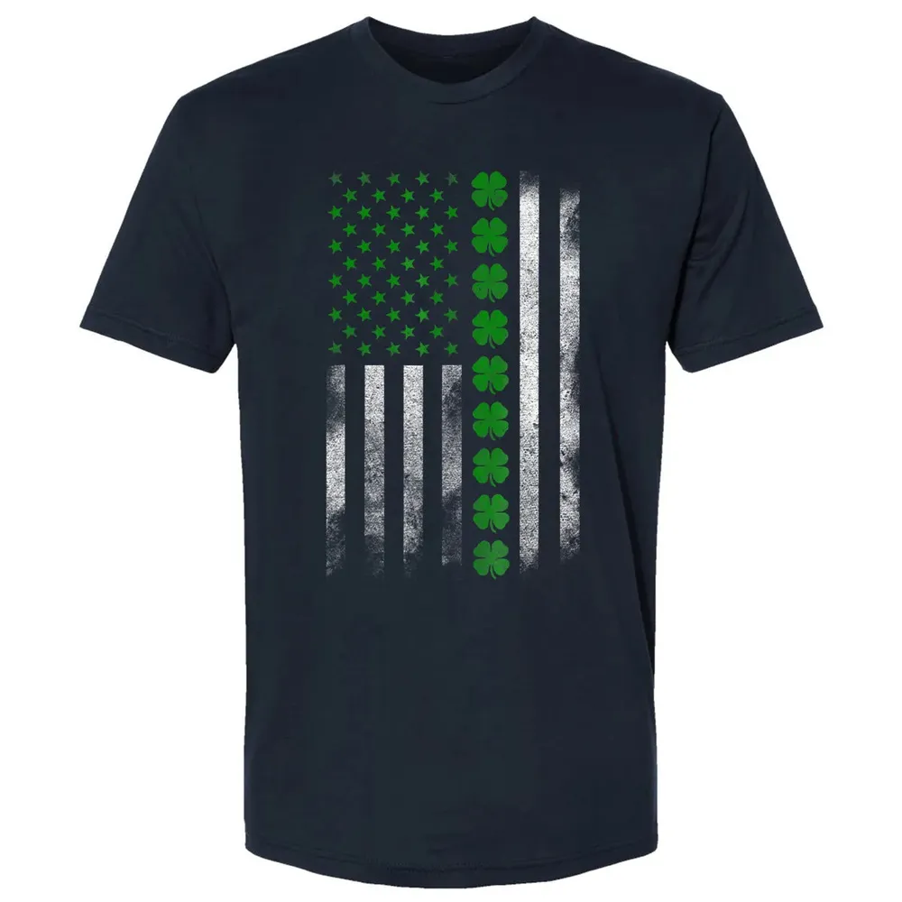 St. Patricks Day IRISH AMERICAN FLAG T- Premium Unisex T-shirt - 2