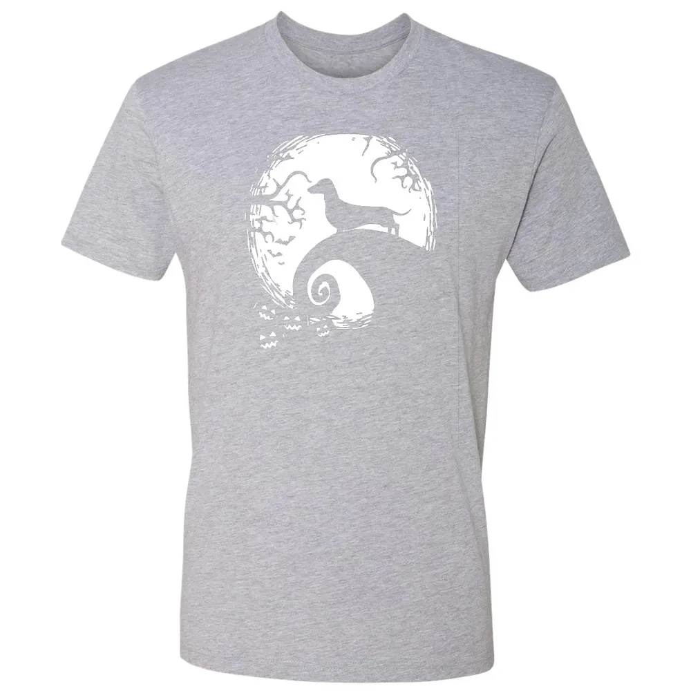 Dachshund And Moon Halloween T For Dachshund Lovers Premium Unisex T-shirt - 9