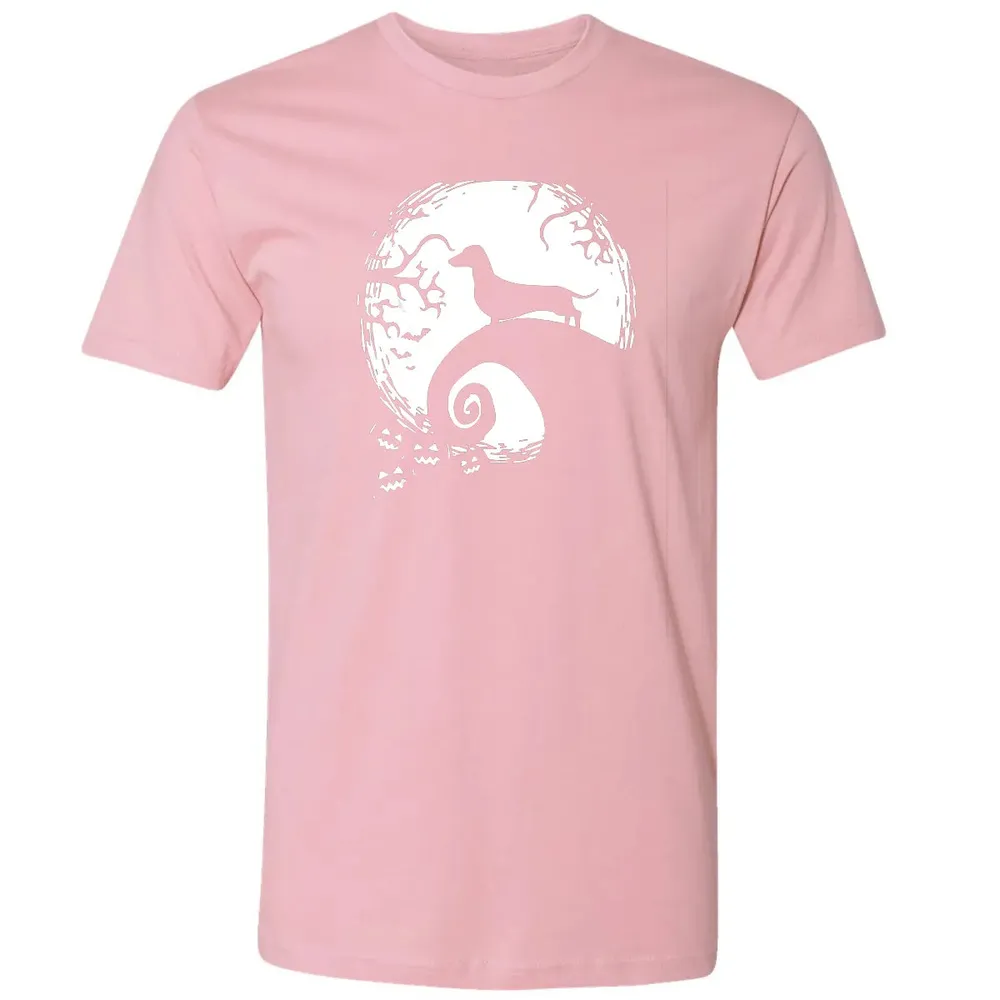 Dachshund And Moon Halloween T For Dachshund Lovers Premium Unisex T-shirt - 3