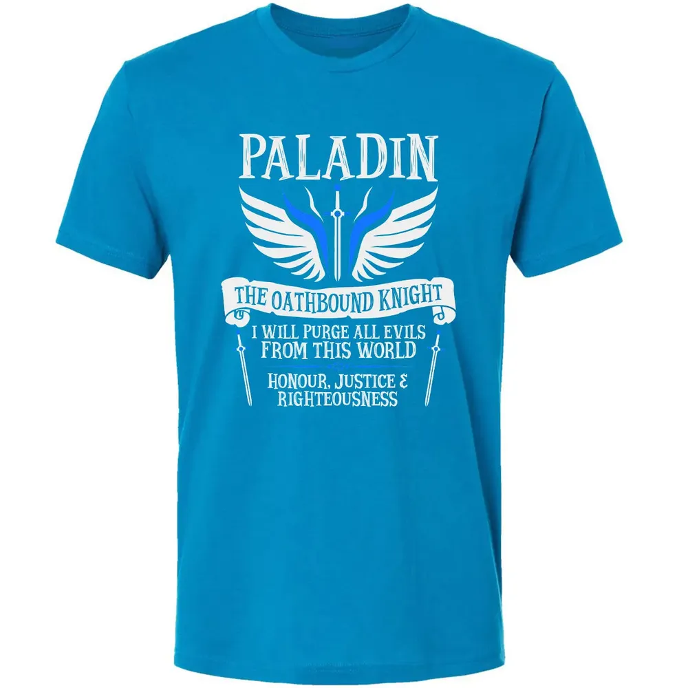 PALADIN, THE OATHBOUND KNIGHT (White) Premium Unisex T-shirt - 15