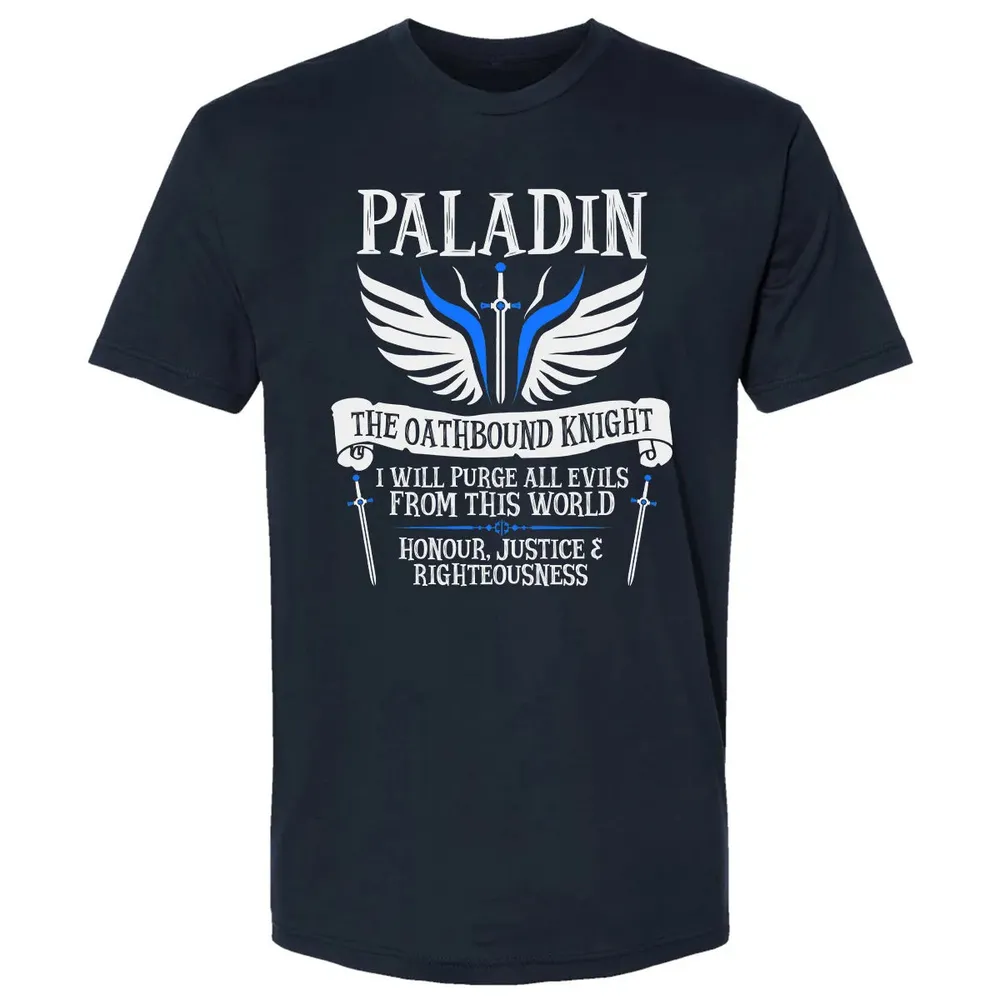 PALADIN, THE OATHBOUND KNIGHT (White) Premium Unisex T-shirt - 2