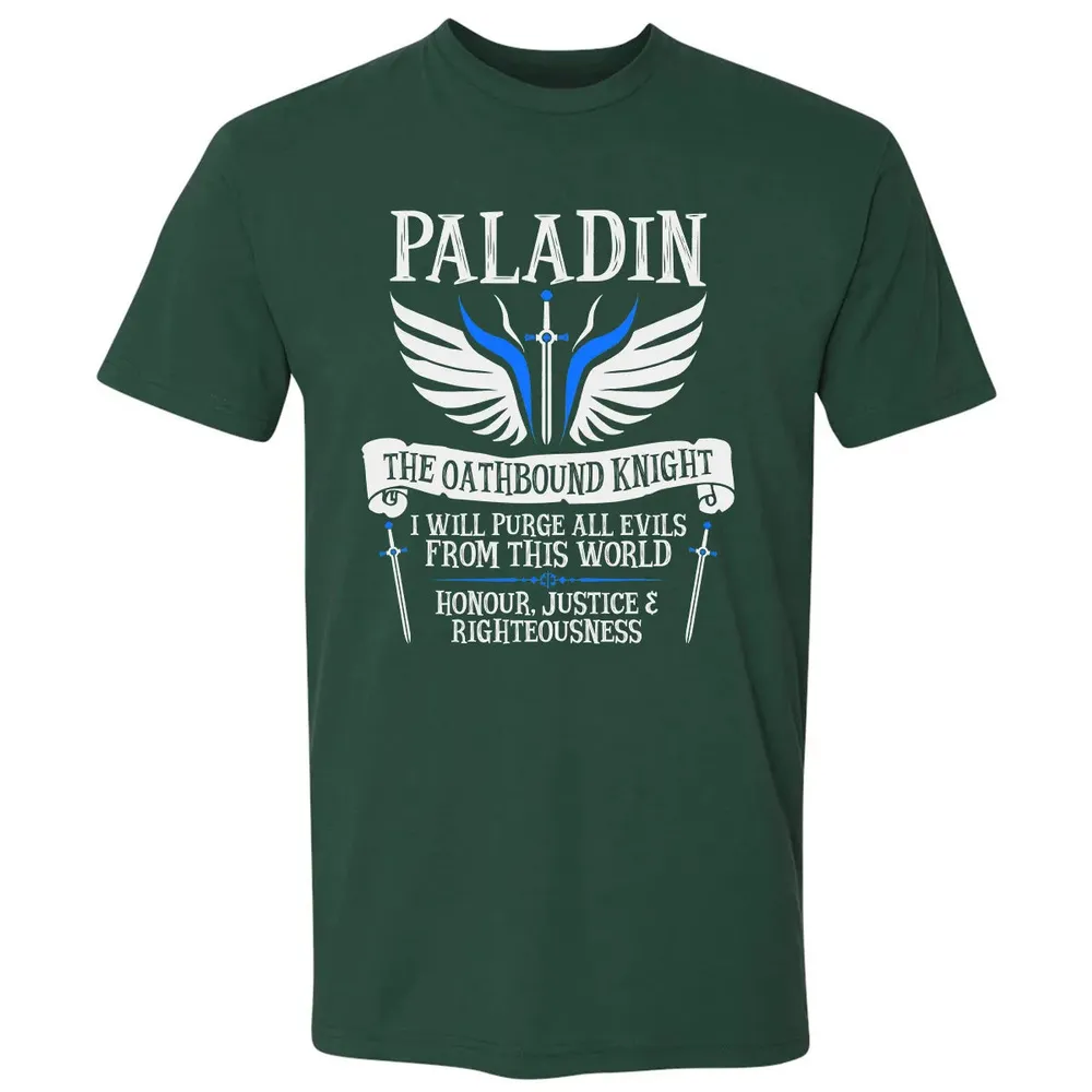 PALADIN, THE OATHBOUND KNIGHT (White) Premium Unisex T-shirt - 12