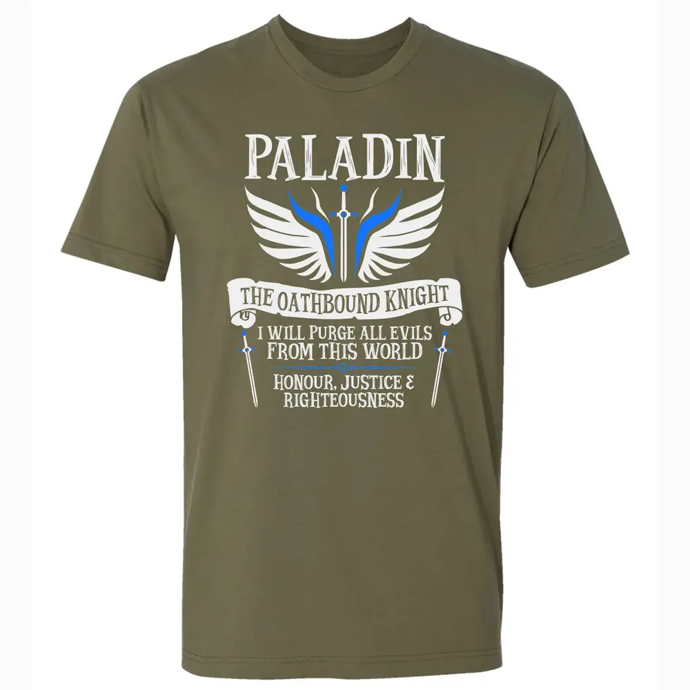 PALADIN, THE OATHBOUND KNIGHT (White) Premium Unisex T-shirt - 5