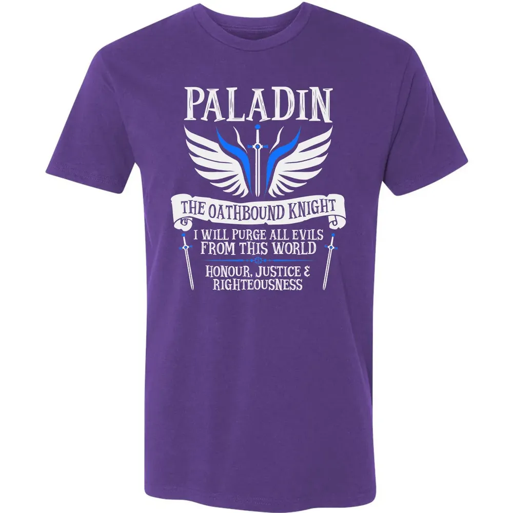 PALADIN, THE OATHBOUND KNIGHT (White) Premium Unisex T-shirt - 7