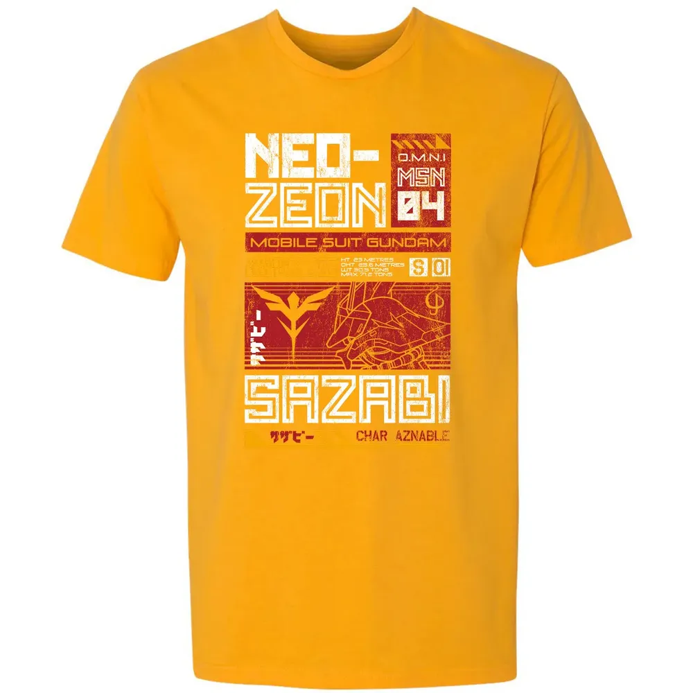 Neo Zeon - Mobile Suit Sazabi Premium Unisex T-shirt - 11