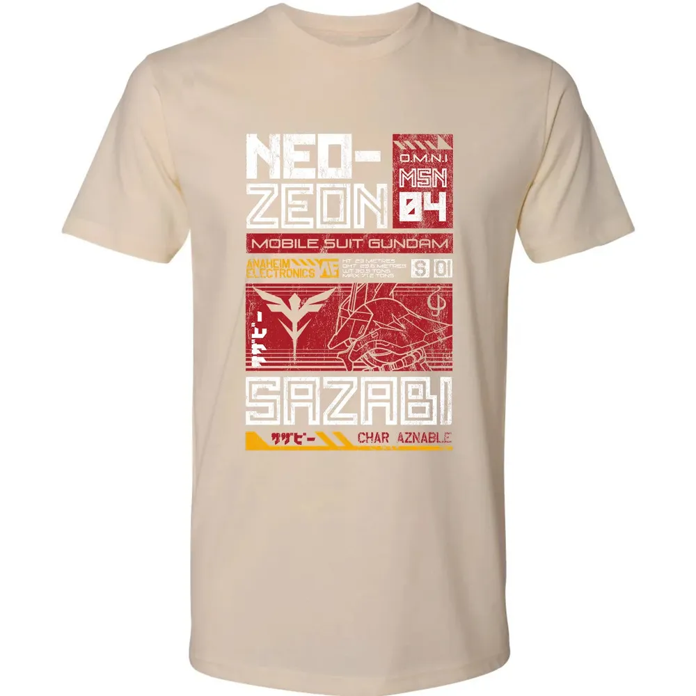 Neo Zeon - Mobile Suit Sazabi Premium Unisex T-shirt - 13