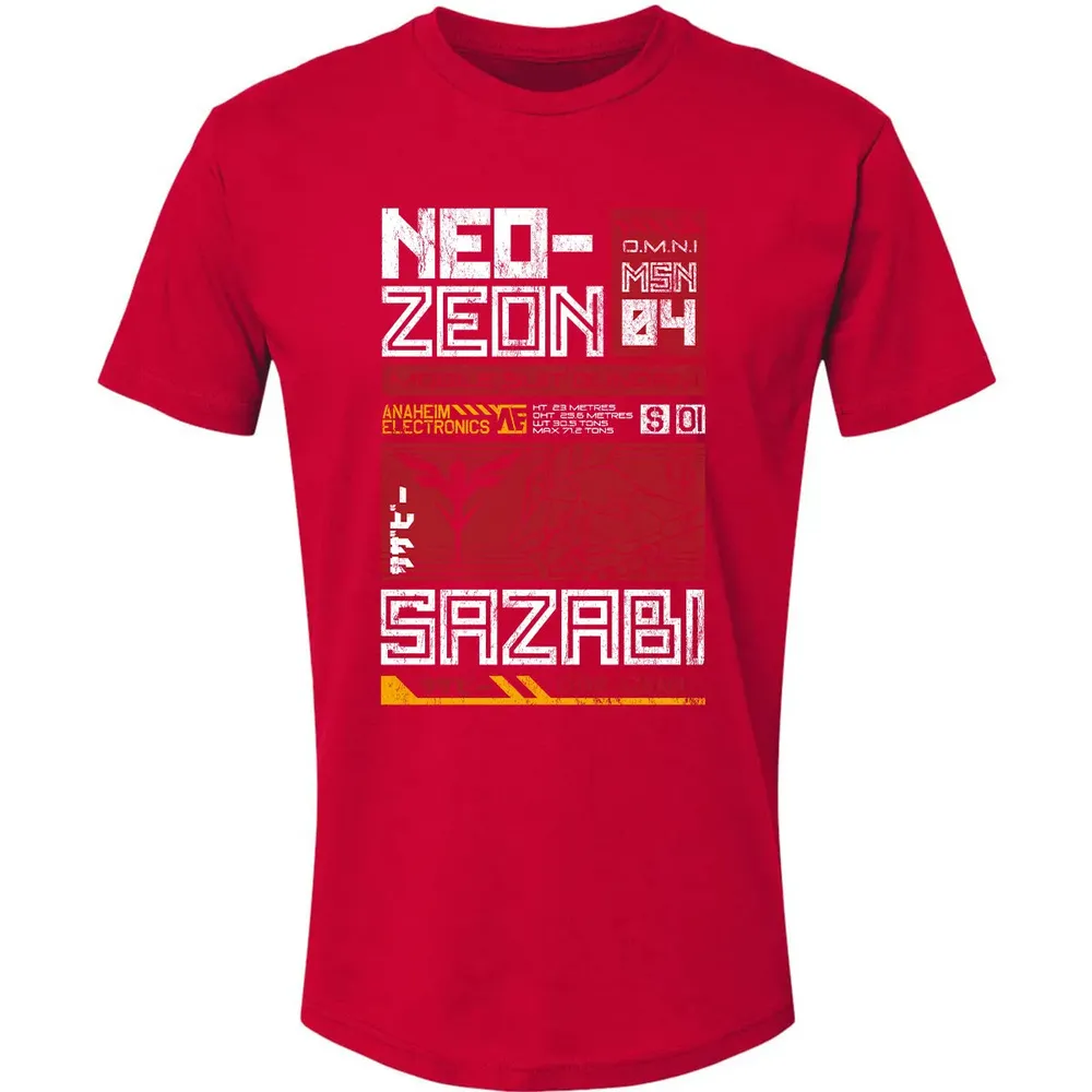 Neo Zeon - Mobile Suit Sazabi Premium Unisex T-shirt - 6