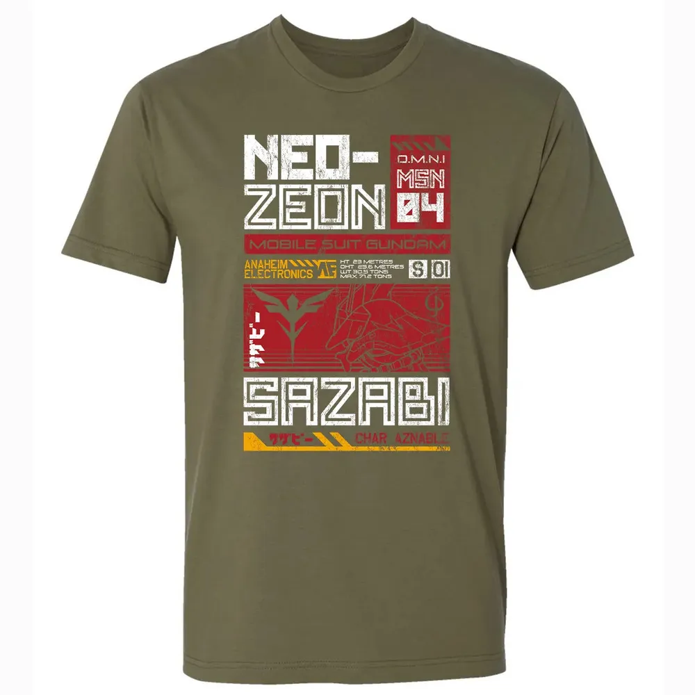 Neo Zeon - Mobile Suit Sazabi Premium Unisex T-shirt - 5