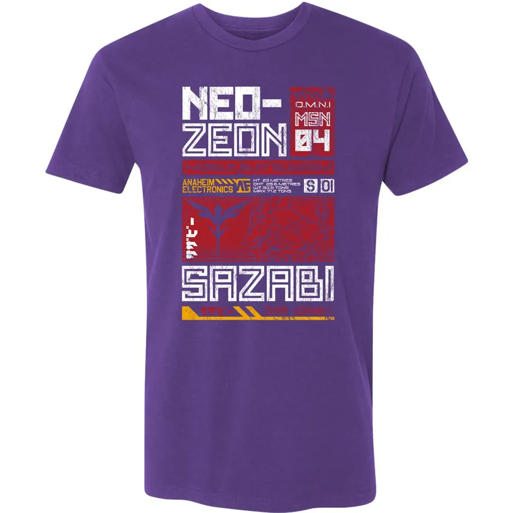 Neo Zeon - Mobile Suit Sazabi Premium Unisex T-shirt - 7