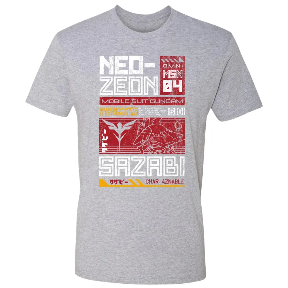 Neo Zeon - Mobile Suit Sazabi Premium Unisex T-shirt - 9
