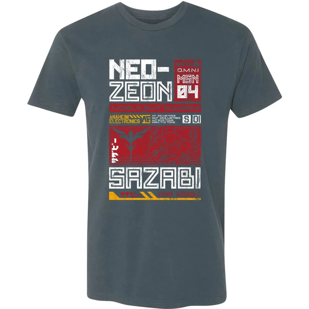 Neo Zeon - Mobile Suit Sazabi Premium Unisex T-shirt - 14
