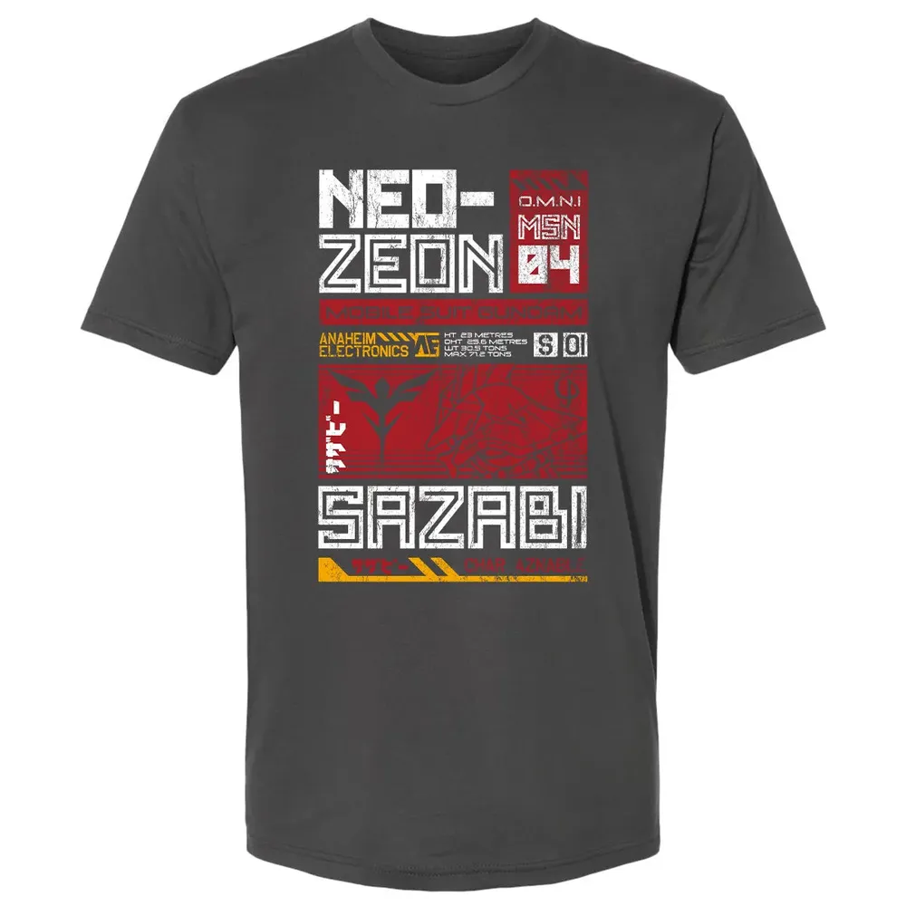 Neo Zeon - Mobile Suit Sazabi Premium Unisex T-shirt - 8